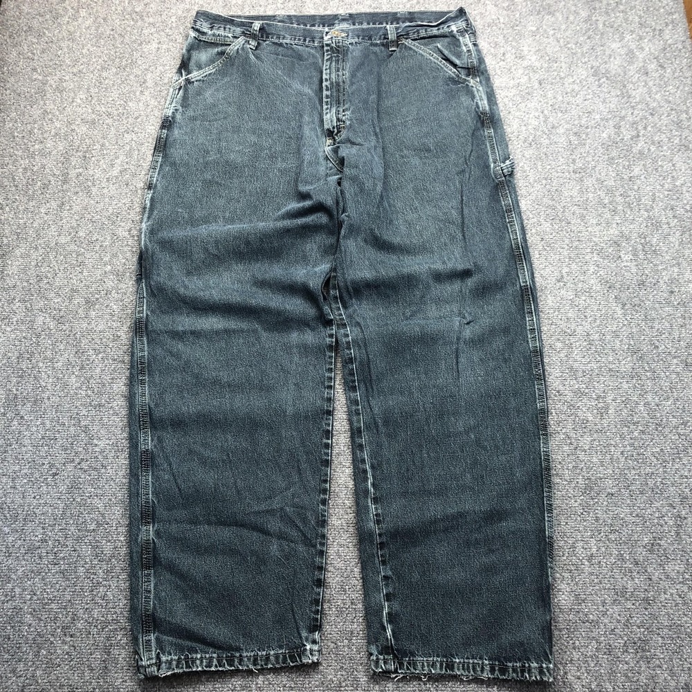 Baggy Carpenter Jeans Mens 38x32 Blue Medium Wash Relaxed Straight Pants